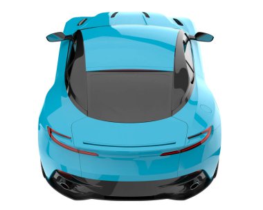 Sport car isolated on white background. 3d rendering - illustration