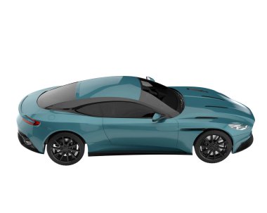 Sport car isolated on white background. 3d rendering - illustration