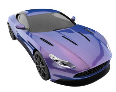 Sport car isolated on white background. 3d rendering - illustration