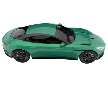 Sport car isolated on white background. 3d rendering - illustration