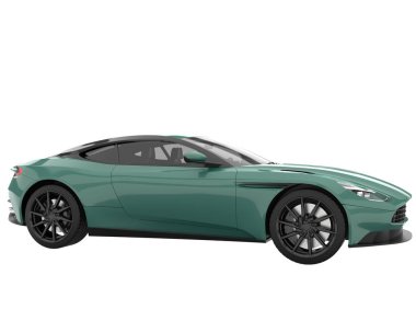 Sport car isolated on white background. 3d rendering - illustration