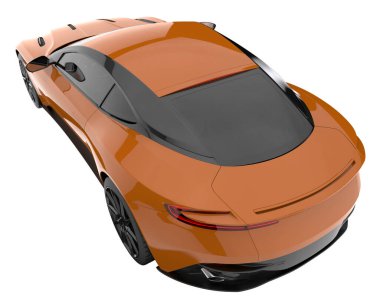 Sport car isolated on white background. 3d rendering - illustration