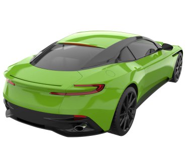 Sport car isolated on white background. 3d rendering - illustration