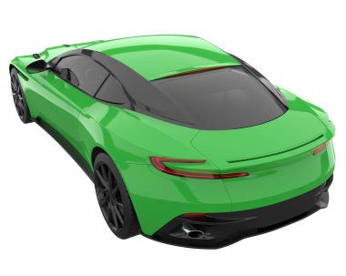 Sport car isolated on white background. 3d rendering - illustration