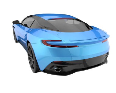 Sport car isolated on white background. 3d rendering - illustration