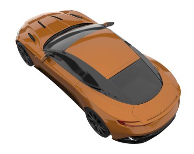 Sport car isolated on white background. 3d rendering - illustration