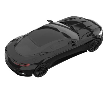 Sport car isolated on white background. 3d rendering - illustration