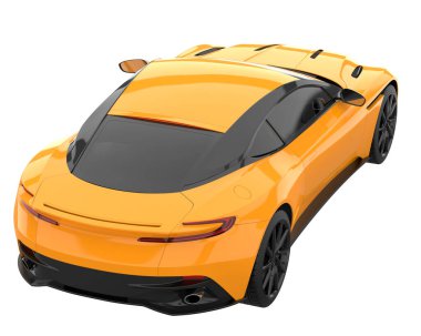 Sport car isolated on white background. 3d rendering - illustration