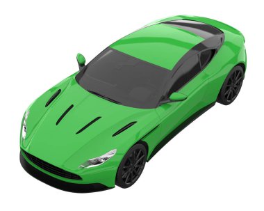Sport car isolated on white background. 3d rendering - illustration
