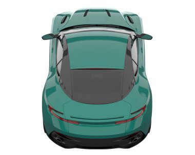 Sport car isolated on white background. 3d rendering - illustration