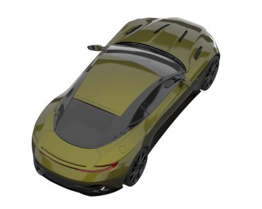 Sport car isolated on white background. 3d rendering - illustration