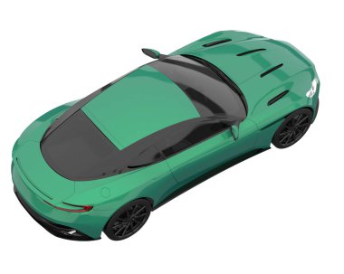 Sport car isolated on white background. 3d rendering - illustration