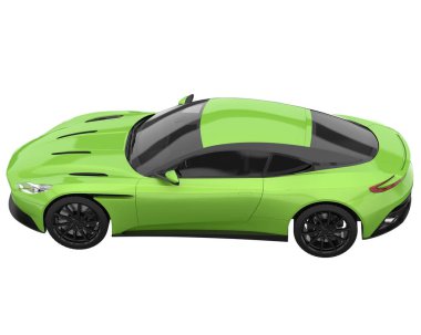 Sport car isolated on white background. 3d rendering - illustration