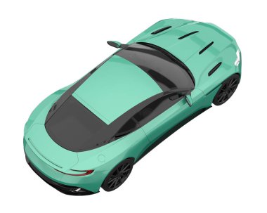 Sport car isolated on white background. 3d rendering - illustration
