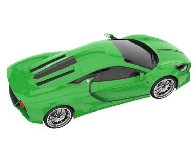 Sport car isolated on white background. 3d rendering - illustration