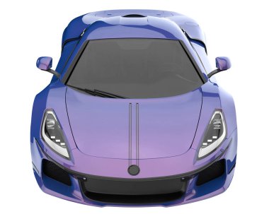 Sport car isolated on white background. 3d rendering - illustration