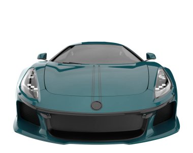 Sport car isolated on white background. 3d rendering - illustration
