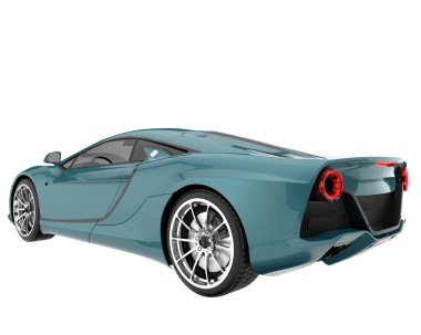 Sport car isolated on white background. 3d rendering - illustration