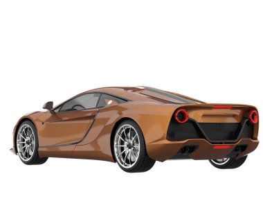 Sport car isolated on white background. 3d rendering - illustration