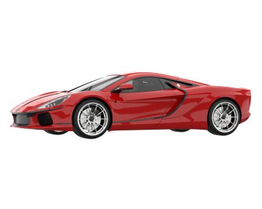 Sport car isolated on white background. 3d rendering - illustration