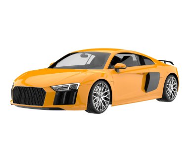 Sport car isolated on white background. 3d rendering - illustration