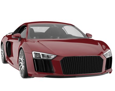 Sport car isolated on white background. 3d rendering - illustration