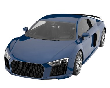 Sport car isolated on white background. 3d rendering - illustration