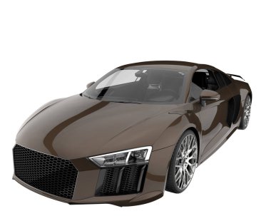 Sport car isolated on white background. 3d rendering - illustration