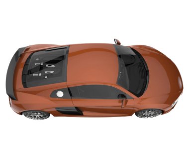 Sport car isolated on white background. 3d rendering - illustration