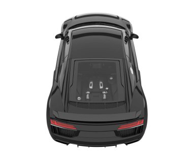 Sport car isolated on white background. 3d rendering - illustration