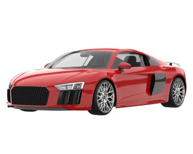 Sport car isolated on white background. 3d rendering - illustration