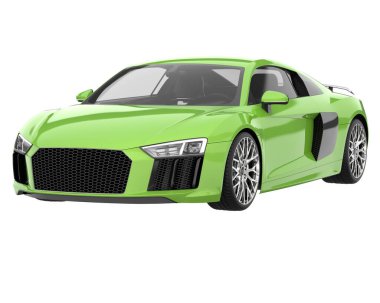 Sport car isolated on white background. 3d rendering - illustration