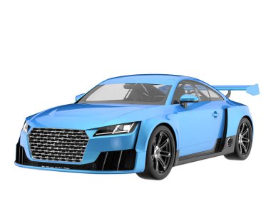 Sport car isolated on white background. 3d rendering - illustration