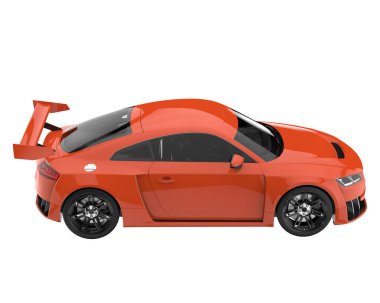 Sport car isolated on white background. 3d rendering - illustration