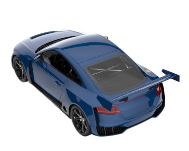 Sport car isolated on white background. 3d rendering - illustration