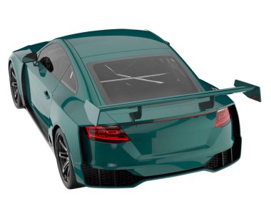 Sport car isolated on white background. 3d rendering - illustration