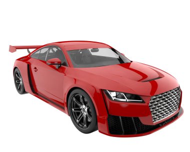 Sport car isolated on white background. 3d rendering - illustration