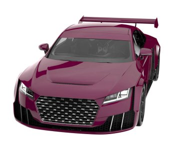 Sport car isolated on white background. 3d rendering - illustration