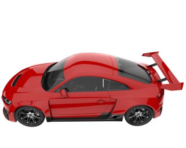 Sport car isolated on white background. 3d rendering - illustration