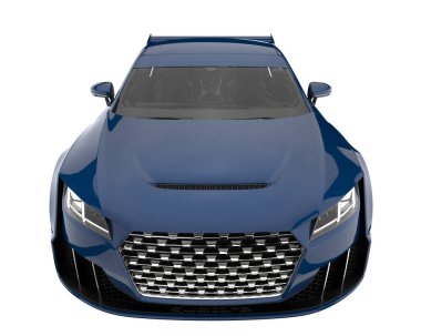 Sport car isolated on white background. 3d rendering - illustration