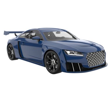 Sport car isolated on white background. 3d rendering - illustration