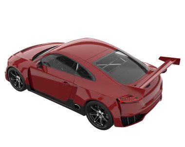 Sport car isolated on white background. 3d rendering - illustration