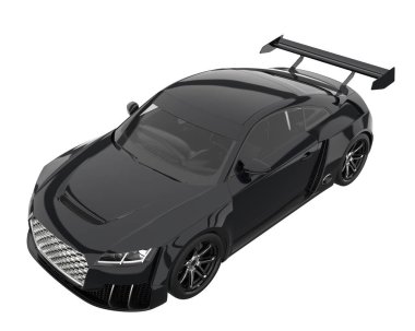 Sport car isolated on white background. 3d rendering - illustration
