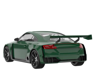 Sport car isolated on white background. 3d rendering - illustration