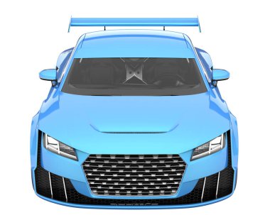 Sport car isolated on white background. 3d rendering - illustration