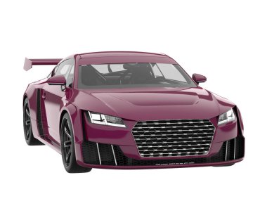 Sport car isolated on white background. 3d rendering - illustration