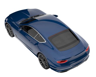 Sport car isolated on white background. 3d rendering - illustration