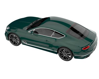 Sport car isolated on white background. 3d rendering - illustration