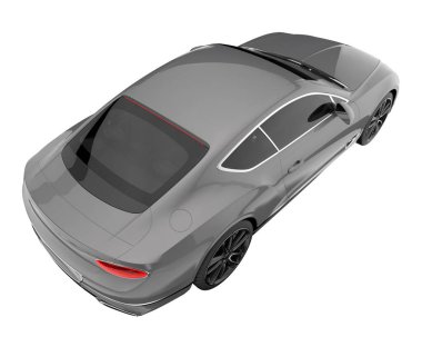 Sport car isolated on white background. 3d rendering - illustration