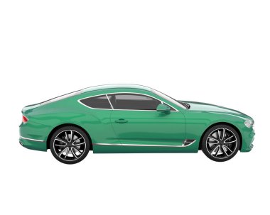 Sport car isolated on white background. 3d rendering - illustration